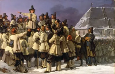King Gustav Vasa Of Sweden Addressing Men From Dalarna In Mora