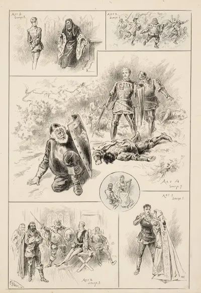King Henry Iv Pt 1 Haymarket Theatre May 16 1896 Mr Tree As Falstaff Mr Waller As Hotspur