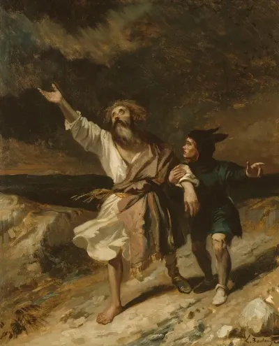 King Lear And His Madman During The Storm