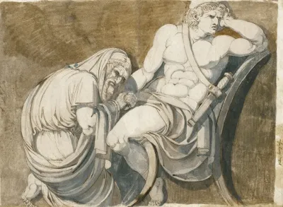King Priam Begging Achilles For The Body Of Hector