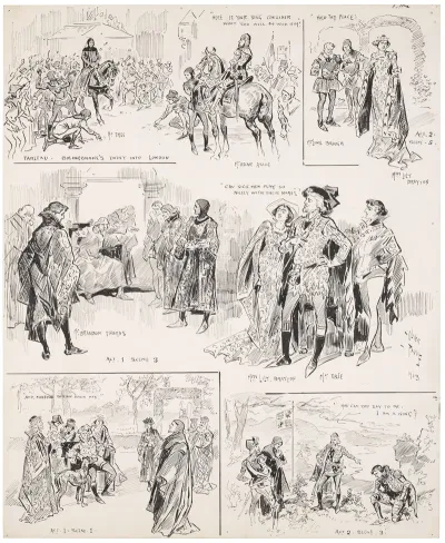 King Richard Ii Several Scenes Drawn On One Mat