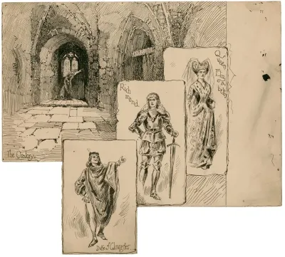King Richard Iii The Oratory And Three Small Insets Of Queen Elizabeth Mary Rorke Richmond And Duke Of Gloucester