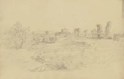 Kirche Und Weitere Gebaude In Der Campagna Romana