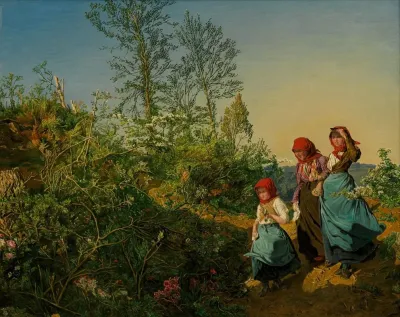 Kirchgang Im Fruhling