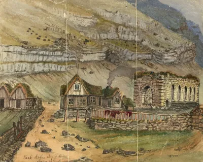 Kirk G Boe Inn Ruins Faroe Island