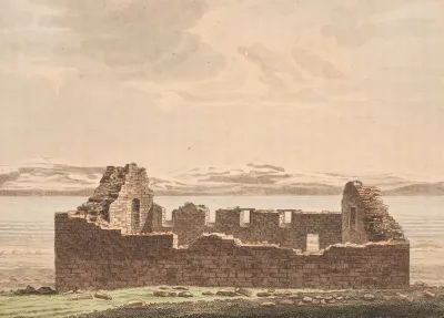 Kirkeruin Pa Gronland Illustration Til W A Graah Undersogelsesrejse Til Ostkysten Af Gronland 3