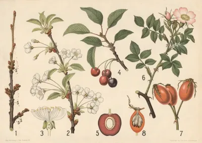Kirsebaer Og Rose