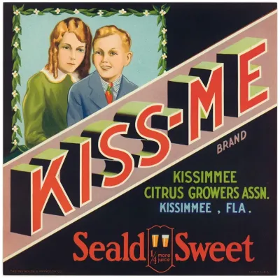 Kiss Me Brand Citrus Label 3