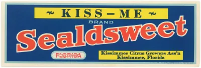 Kiss Me Brand Citrus Label