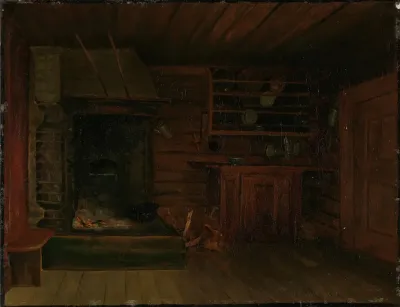 Kitchen With Fireplace