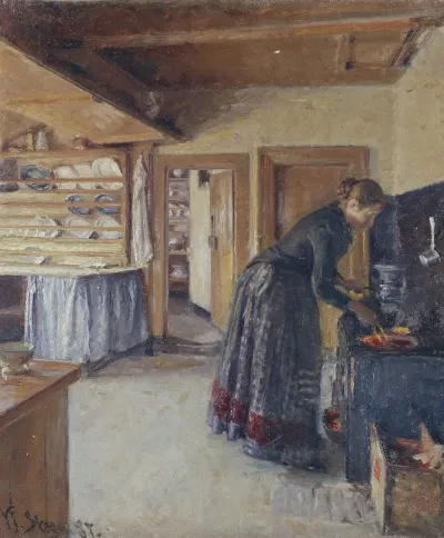 Kitchen With The Artists Wife