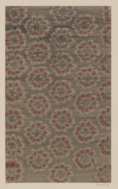 Kleisterpapier Mit Stilisierten Bluten