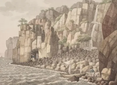 Klippen Kaldet Jons Kirken I Ruths Sogn Pa Bornholm