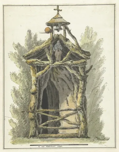 Kluizenaarshut Met Heiligenbeeld