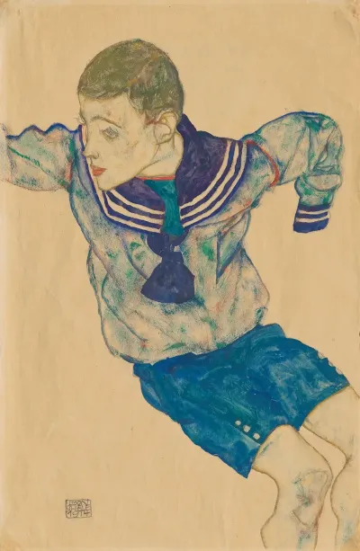 Knabe In Matrosenanzug Boy In A Sailor Suit