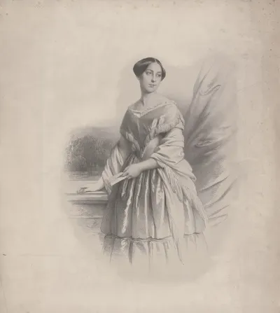 Knee Length Portrait Of A Lady