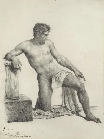 Kneeling Male Nude 3