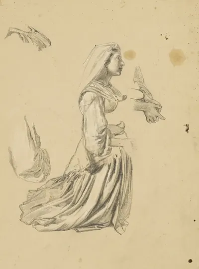 Kneeling Pilgrims At Prayer