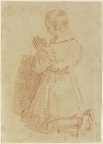 Kneeling Praying Boy