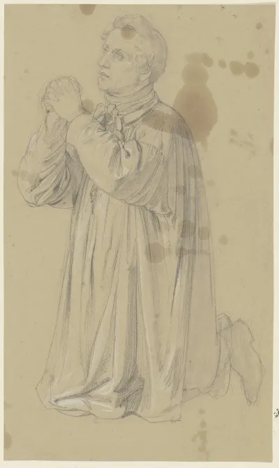Kneeling Praying Farmer