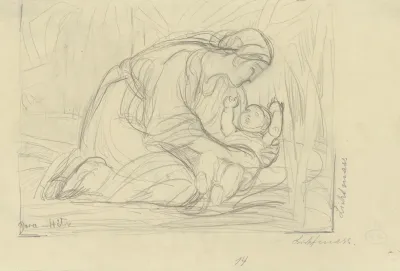 Kneeling Woman With A Baby