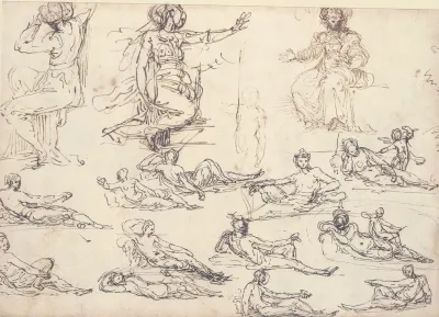 Kneelingseated Kneeling And Reclining Figures