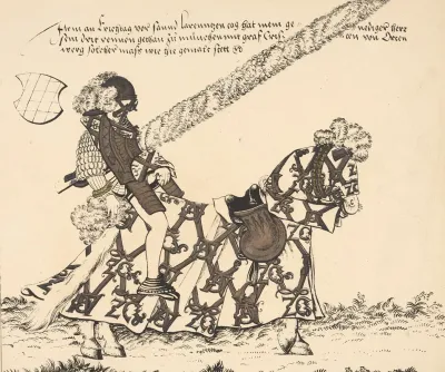 Knight On Horseback Facing Right