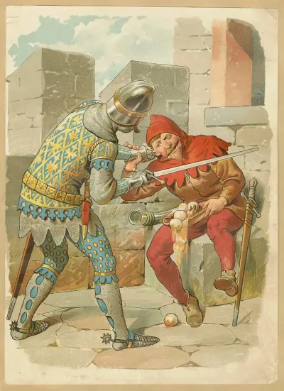 Knight Pulls The Ear Of Eulenspiegel