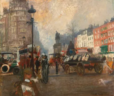 Knightsbridge Seen From Sloane Street December 1913