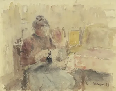 Knitting Woman