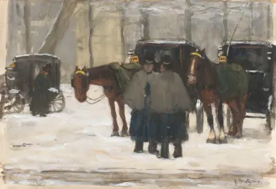 Koetsen En Koetsiers In De Sneeuw