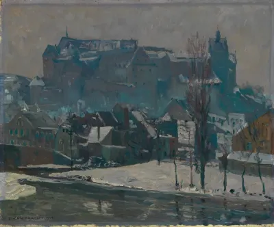 Kolditz An Der Mulde Im Schnee