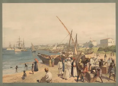 Kolonial Wandbilder Im Hafen Von Dar Es Salam