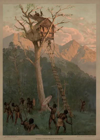 Kolonialbilder Neue Folge Baumhaus Im Kaiser Wilhelmsland Neu Guinea
