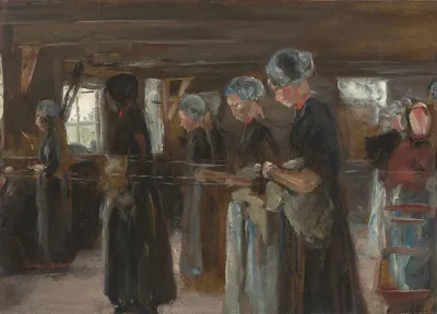 Kompositionsstudie Zur Flachsscheuer In Laren