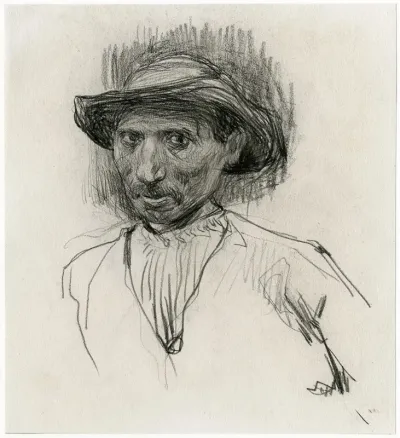 Kop Van Een Man Portret Van Een Arbeider