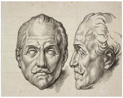 Kop Willem Van Oranje En Face En En Profil Sculptuur