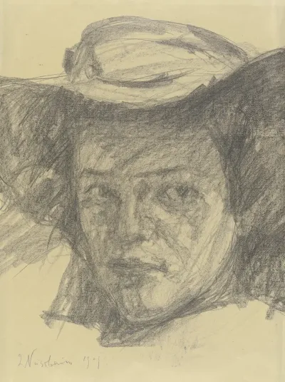 Kopf Einer Dame Mit Schleier