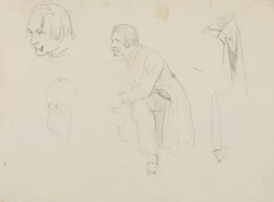Kopf Figuren Und Gewandstudien