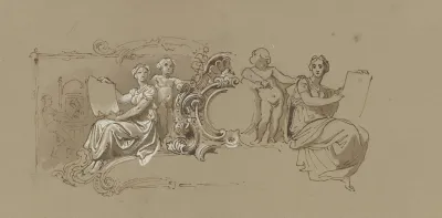 Kopfleiste Mit Figurlichem Schmuck