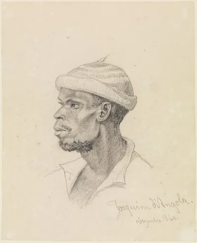 Kopfstudie Des Joaquim Dangola Im Profil Nach Links Gewendet