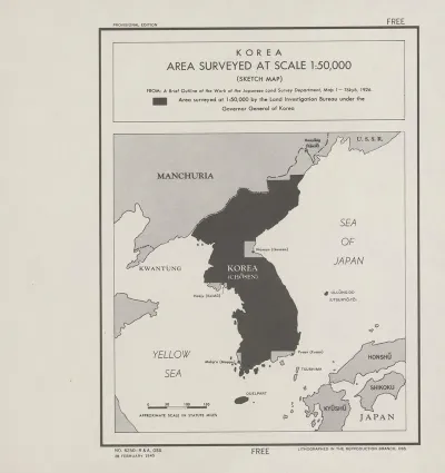 Korea Area Surveyed At Scale 150000