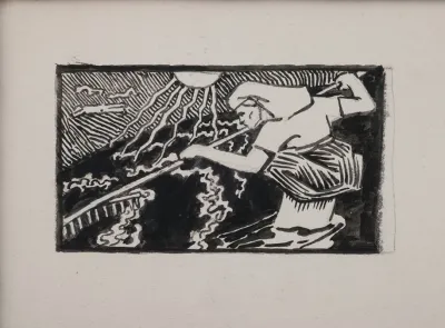 Koru Kalevala The Illustrated Kalevala Lemminkainens Mother Drags His Son From Tuonela River
