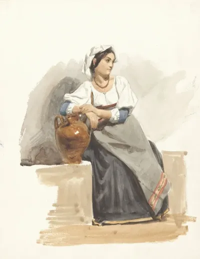 Kostuumstudie Van Een Italiaans Meisje