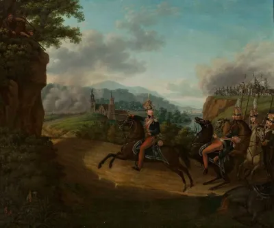 Kozietulski Leading A Squadron In The Somossiera Gorge