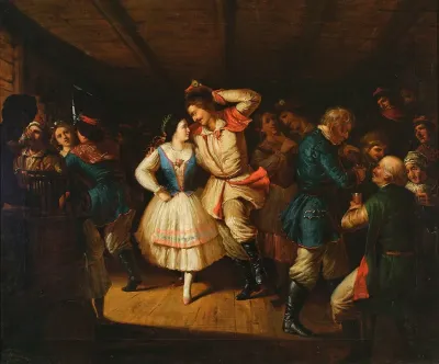 Krakow Region Folk Dance In A Tavern