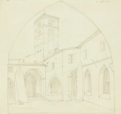 Kreuzgang Im Kloster San Benedetto Bei Subiaco