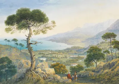 Krimlandschaft Mit Meeresbucht