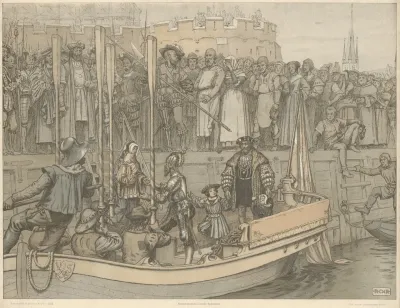 Kristian Den Anden Forlader Kobenhavn Christian Ii Leaving Copenhagen