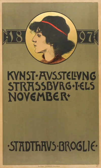 Kunst Ausstellung Strassburg I Els November 1897 Stadthaus Broglie